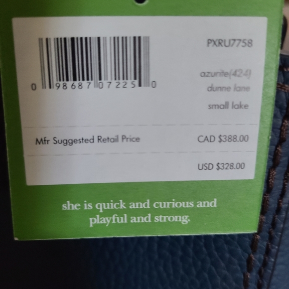 NWT Blue (Azurite) Dunne Lane Small Lake Kate Spade Crossbody Bag - Picture 3 of 3